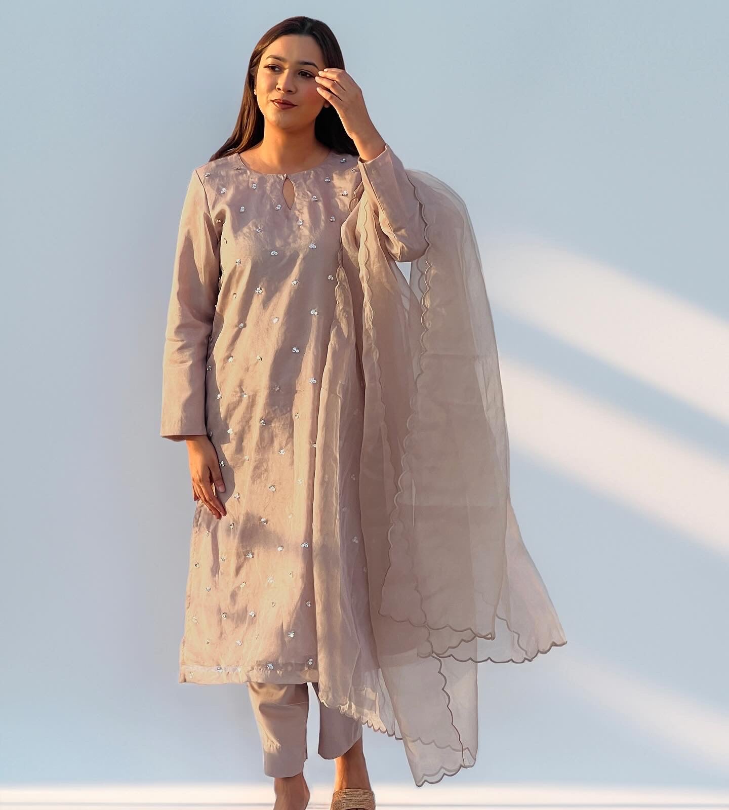 Crescent Charm - Beige Brown