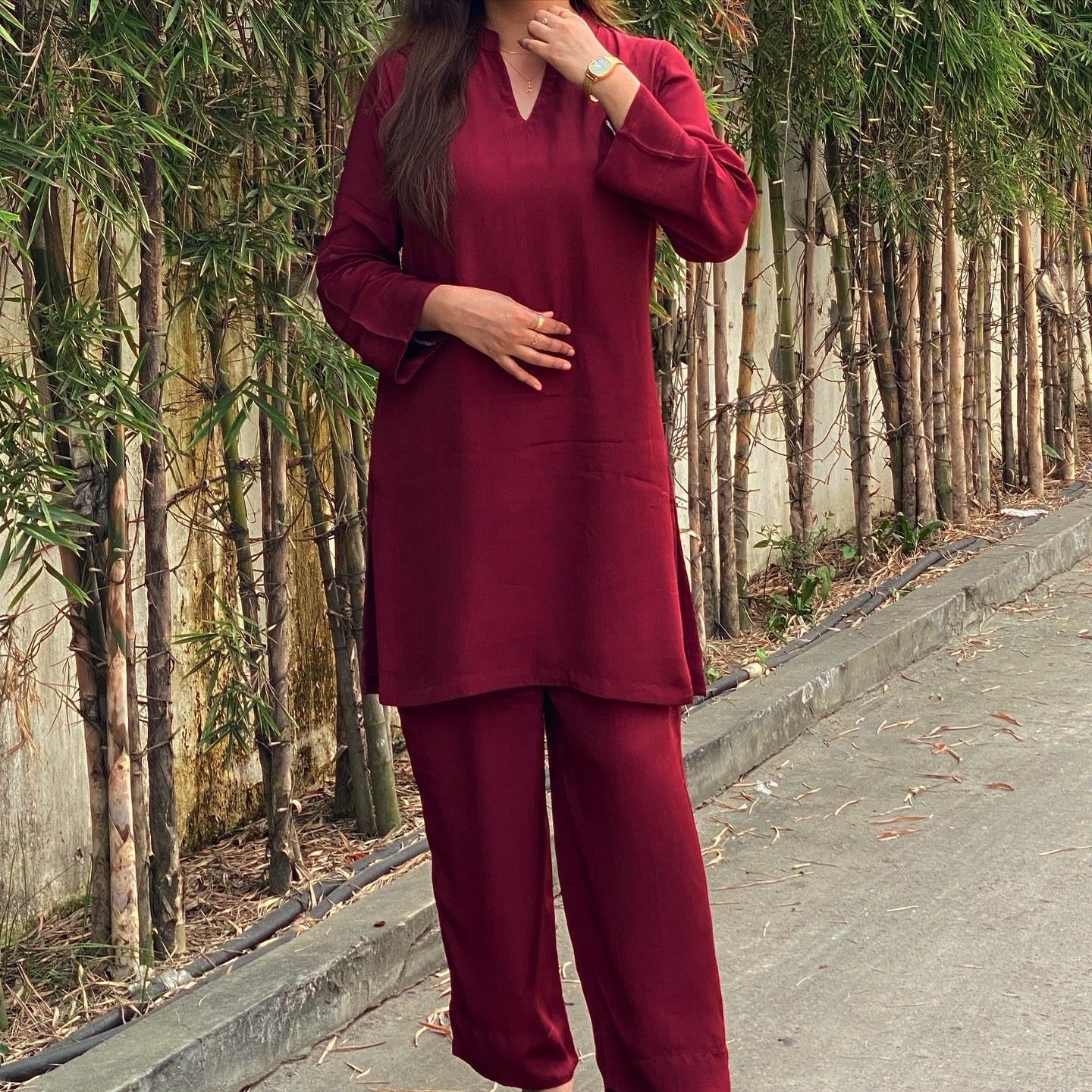 Wine Red Ease Set